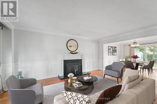 Virtual/Lv Rm - 2032 Shannon Drive, Mississauga, ON - Indoor Photo Showing Living Room With Fireplace