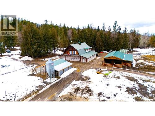Lodge/Shop, Barn, and Chicken Coop Pictured - 475 Bluenose Road, Coldstream, BC - Outdoor With View