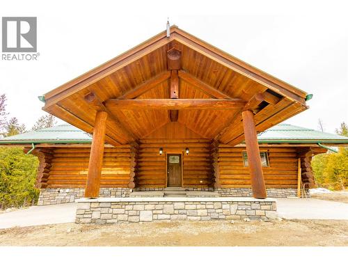 Log Home - Front View - 475 Bluenose Road, Coldstream, BC 