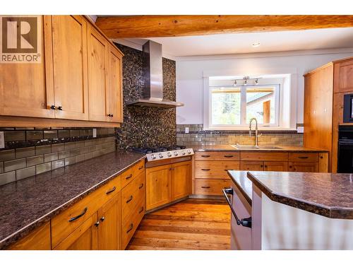 Log Home Kitchen - 475 Bluenose Road, Coldstream, BC 
