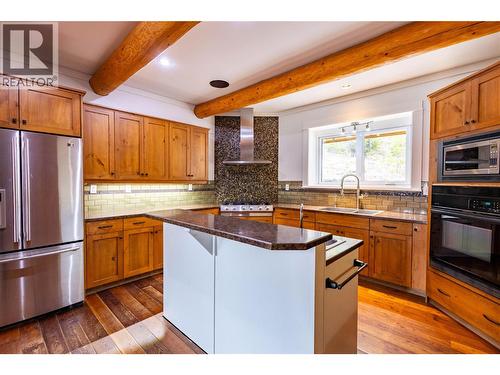 Log Home Kitchen - 475 Bluenose Road, Coldstream, BC 