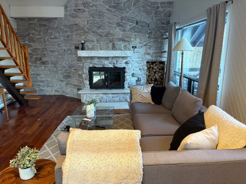 Living Room - 29 Ch. Des Sources, Saint-Sauveur, QC - Indoor Photo Showing Living Room With Fireplace