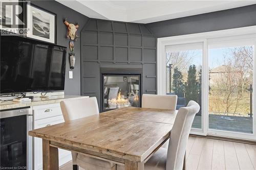 4020 Alexan Crescent, Burlington, ON - Indoor Photo Showing Dining Room With Fireplace