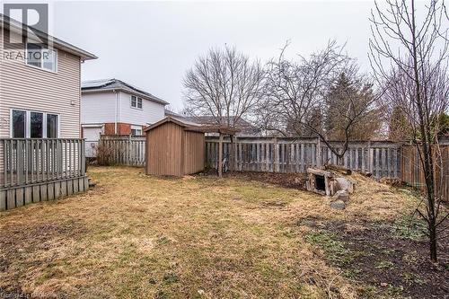 Fenced backyard with a shed - 236 Dartmoor Crescent, Waterloo, ON - Outdoor