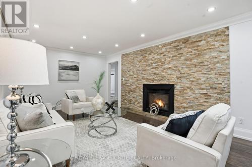 930 Old Derry Road, Mississauga, ON - Indoor Photo Showing Living Room With Fireplace