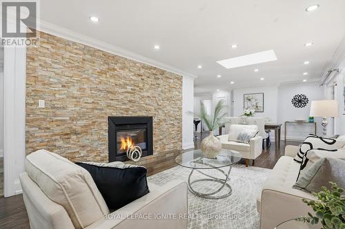 930 Old Derry Road, Mississauga, ON - Indoor Photo Showing Living Room With Fireplace