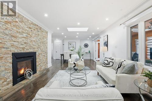 930 Old Derry Road, Mississauga, ON - Indoor Photo Showing Living Room With Fireplace