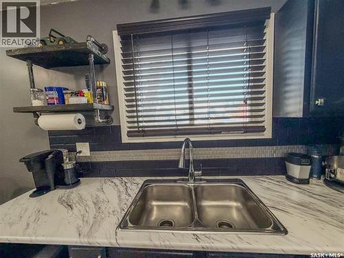 210 Wells Avenue E, Langenburg, SK - Indoor Photo Showing Kitchen With Double Sink