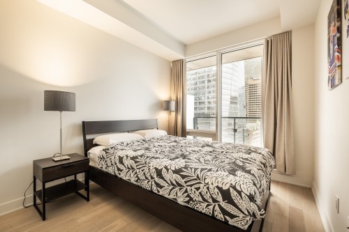 Chambre à coucher - 1805-1288 Rue St-Antoine O., Montréal (Ville-Marie), QC - Indoor Photo Showing Bedroom