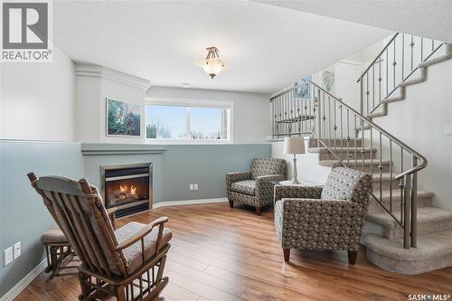 1002 Pezer Crescent, Saskatoon, SK - Indoor Photo Showing Living Room With Fireplace