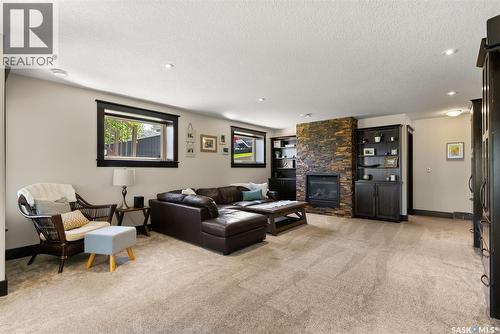 15 Meadow Bay, Lumsden, SK - Indoor With Fireplace