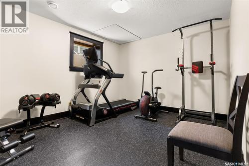 15 Meadow Bay, Lumsden, SK - Indoor Photo Showing Gym Room