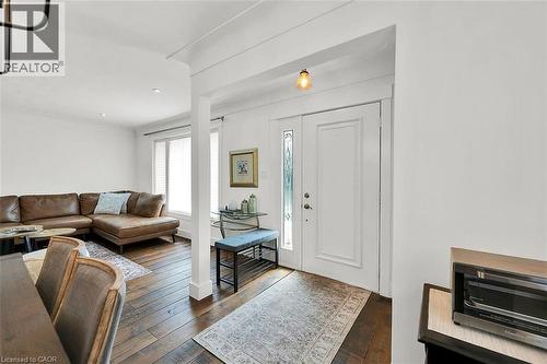 28 Marion Crescent, Dundas, ON - Indoor Photo Showing Living Room With Fireplace