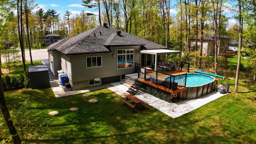 Courtyard - 54 Rue De Lorimier, Saint-Colomban, QC - Outdoor With Above Ground Pool