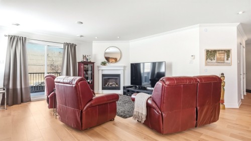 Living Room - 202-288 Rg Des Vingt, Saint-Basile-Le-Grand, QC - Indoor Photo Showing Living Room With Fireplace