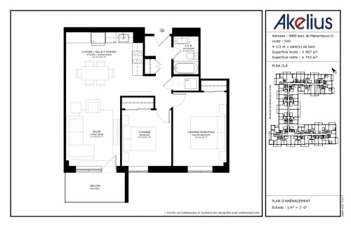 Floor Plan - 520-4800 Boul. De Maisonneuve O., Westmount, QC - Other