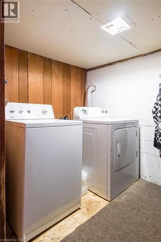 Basement laundry with additional storage space. - 500 Ferguson Avenue N, Hamilton, ON - Indoor Photo Showing Laundry Room