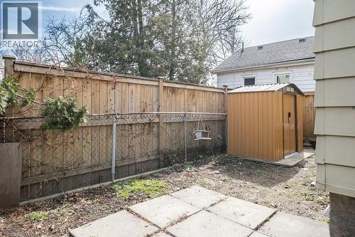 Recently updated shed providing convenient storage for tenants. - 500 Ferguson Avenue N, Hamilton, ON - Outdoor
