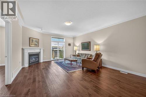 18 Ecker Lane, Hamilton, ON - Indoor Photo Showing Living Room With Fireplace