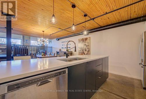 103 - 85 Spruce Street, Cambridge, ON - Indoor Photo Showing Kitchen With Double Sink