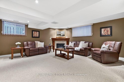 128 Nugent Drive, Hamilton, ON - Indoor With Fireplace