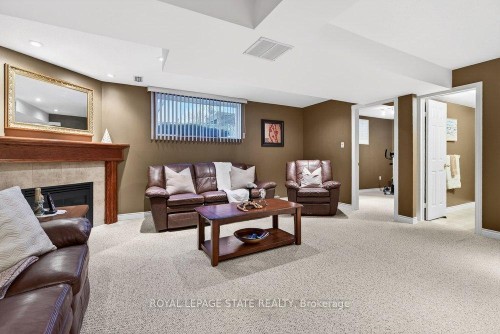 128 Nugent Drive, Hamilton, ON - Indoor With Fireplace