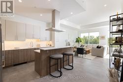Open kitchen, living + dining - 
