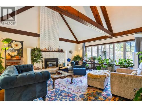 6119 Pippers Lane, Nelson, BC - Indoor Photo Showing Living Room With Fireplace