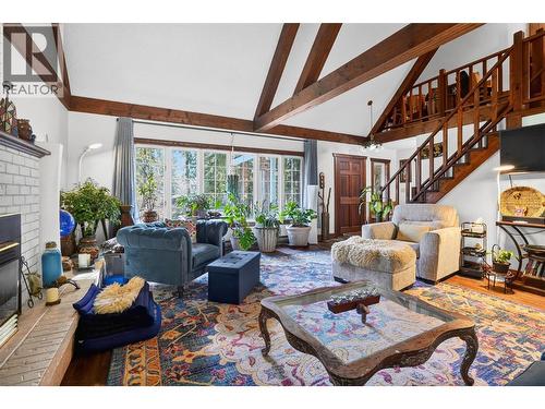 6119 Pippers Lane, Nelson, BC - Indoor Photo Showing Living Room With Fireplace