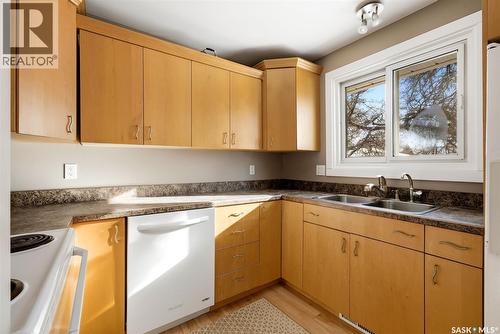 22 Sibbald Crescent, Regina, SK - Indoor Photo Showing Kitchen With Double Sink