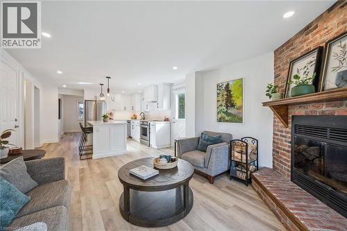37 Enfield Drive, Cambridge, ON - Indoor Photo Showing Living Room With Fireplace