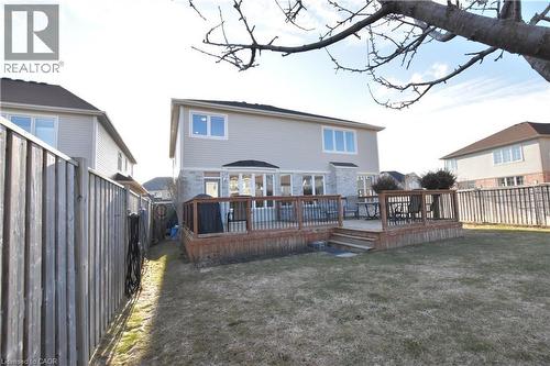 Back of property with a deck and a fenced backyard - 512 Terrington Crescent, Kitchener, ON - Outdoor With Deck Patio Veranda With Exterior
