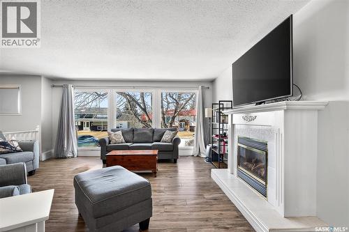 1321 Prince Crescent, Moose Jaw, SK - Indoor Photo Showing Living Room With Fireplace