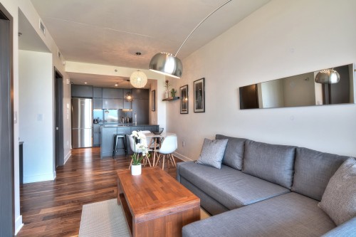 Living Room - 1103-175 Rue De La Montagne, Montréal (Le Sud-Ouest), QC - Indoor Photo Showing Living Room