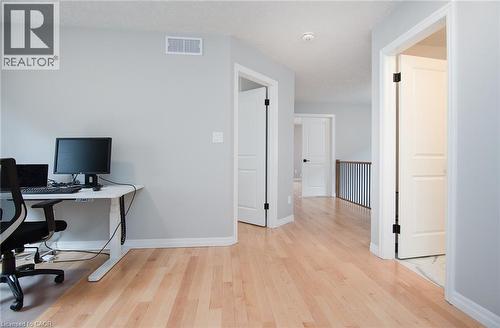 Office featuring light wood-style flooring and baseboards - 346 Chokecherry Crescent, Waterloo, ON - Indoor Photo Showing Office
