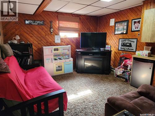 1 Evington Place, Tisdale, SK - Indoor With Fireplace