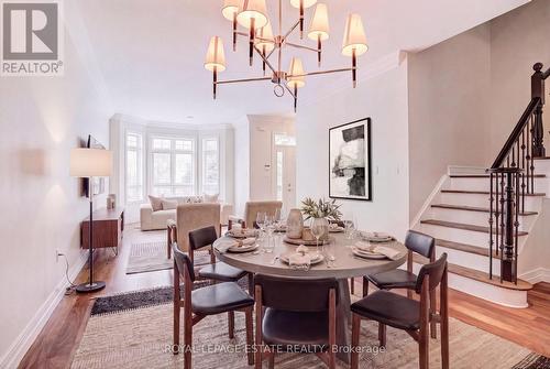 Dining Rm overlooking Living Rm virtually staged - 66 Compass Way, Mississauga, ON - Indoor Photo Showing Dining Room