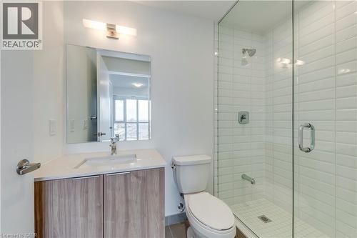 Full bathroom featuring vanity and a stall shower - 770 Whitlock Avenue Unit# 606, Milton, ON - Indoor Photo Showing Bathroom