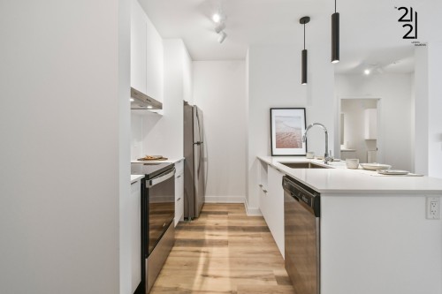 Kitchen - 106-2121 Av. Papineau, Montréal (Ville-Marie), QC - Indoor Photo Showing Kitchen With Upgraded Kitchen