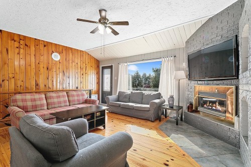 Salon - 127 Ch. Alie, Gracefield, QC - Indoor Photo Showing Living Room With Fireplace