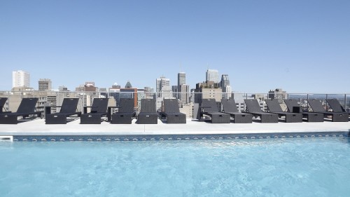 Pool - 906-1414 Rue Chomedey, Montréal (Ville-Marie), QC - Outdoor With View