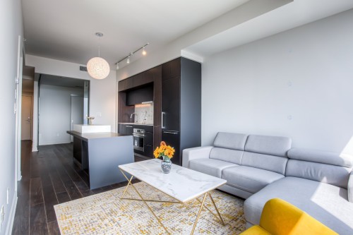 Salon - 2503-1188 Rue St-Antoine O., Montréal (Ville-Marie), QC - Indoor Photo Showing Living Room