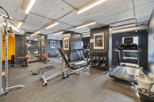Exercise Room - 1025-3475 Rue De La Montagne, Montréal (Ville-Marie), QC - Indoor Photo Showing Gym Room