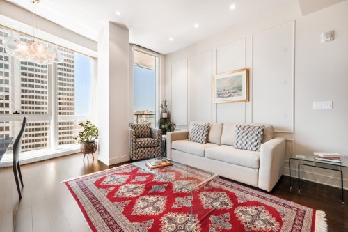Salon - 3802-1188 Av. Union, Montréal (Ville-Marie), QC - Indoor Photo Showing Living Room