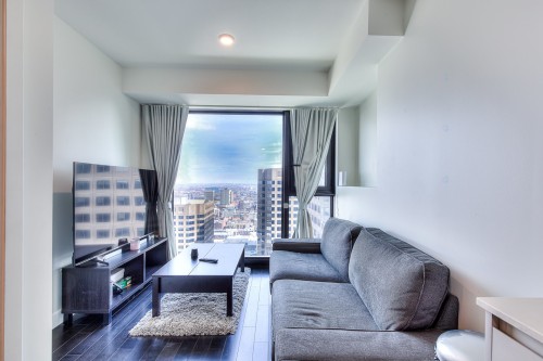 Living Room - 3712-1210 Rue Jeanne-Mance, Montréal (Ville-Marie), QC - Indoor Photo Showing Living Room