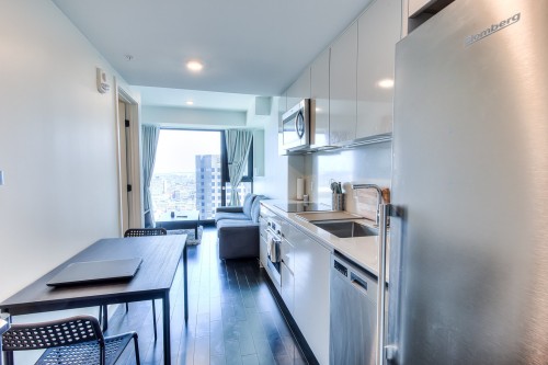 Kitchen - 3712-1210 Rue Jeanne-Mance, Montréal (Ville-Marie), QC - Indoor Photo Showing Kitchen