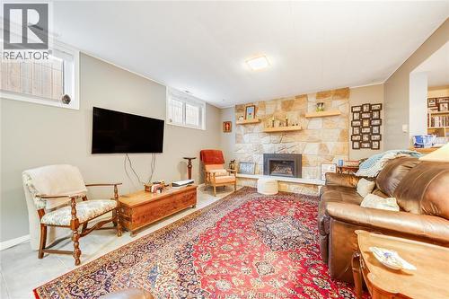 10682 Keating Crescent, Windsor, ON - Indoor Photo Showing Living Room With Fireplace