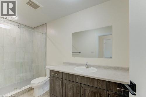 Bathroom featuring vanity and a stall shower - 113 Walter Street, Kitchener, ON - Indoor Photo Showing Bathroom