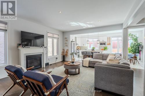 25 Elysian Fields Circle, Brampton, ON - Indoor Photo Showing Living Room With Fireplace