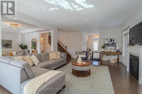25 Elysian Fields Circle, Brampton, ON - Indoor Photo Showing Living Room With Fireplace